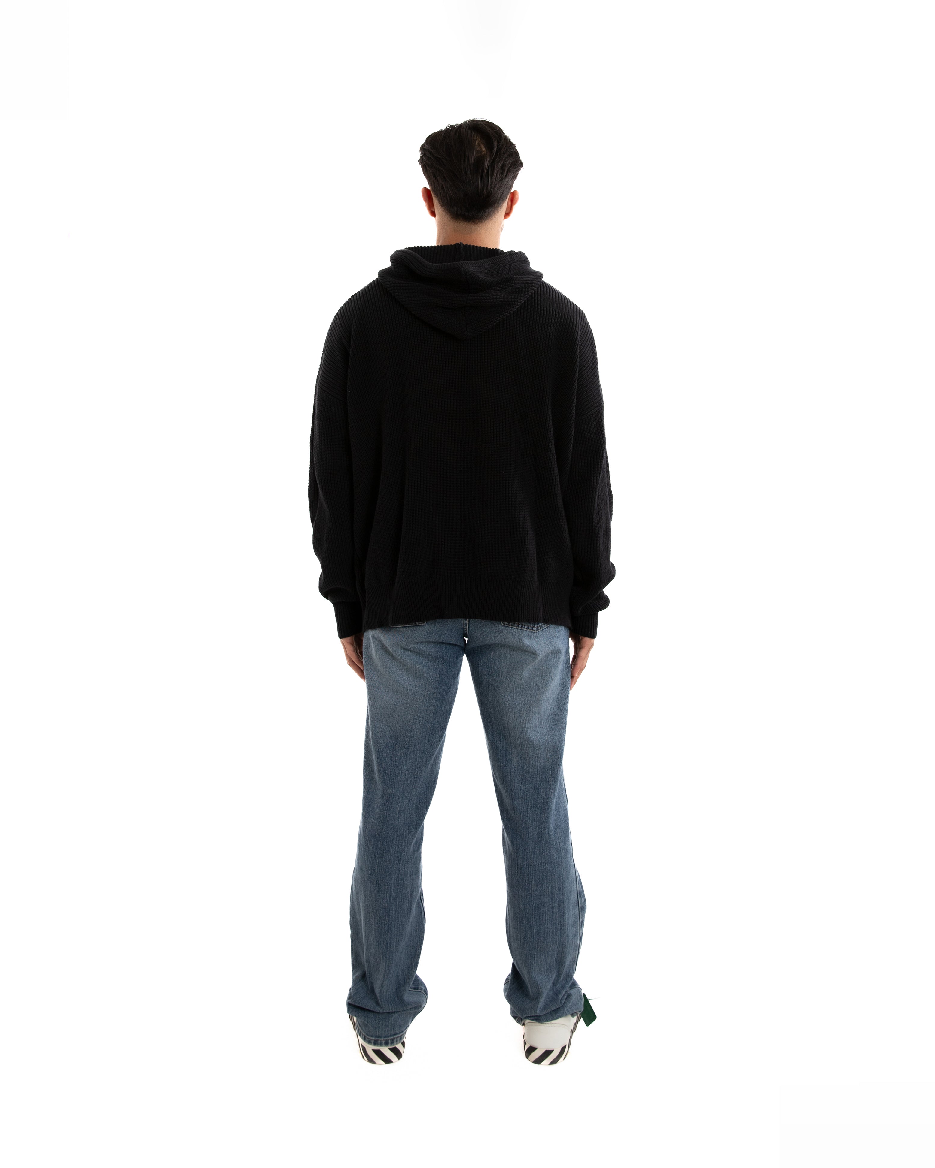 Knitted Black Hoodie