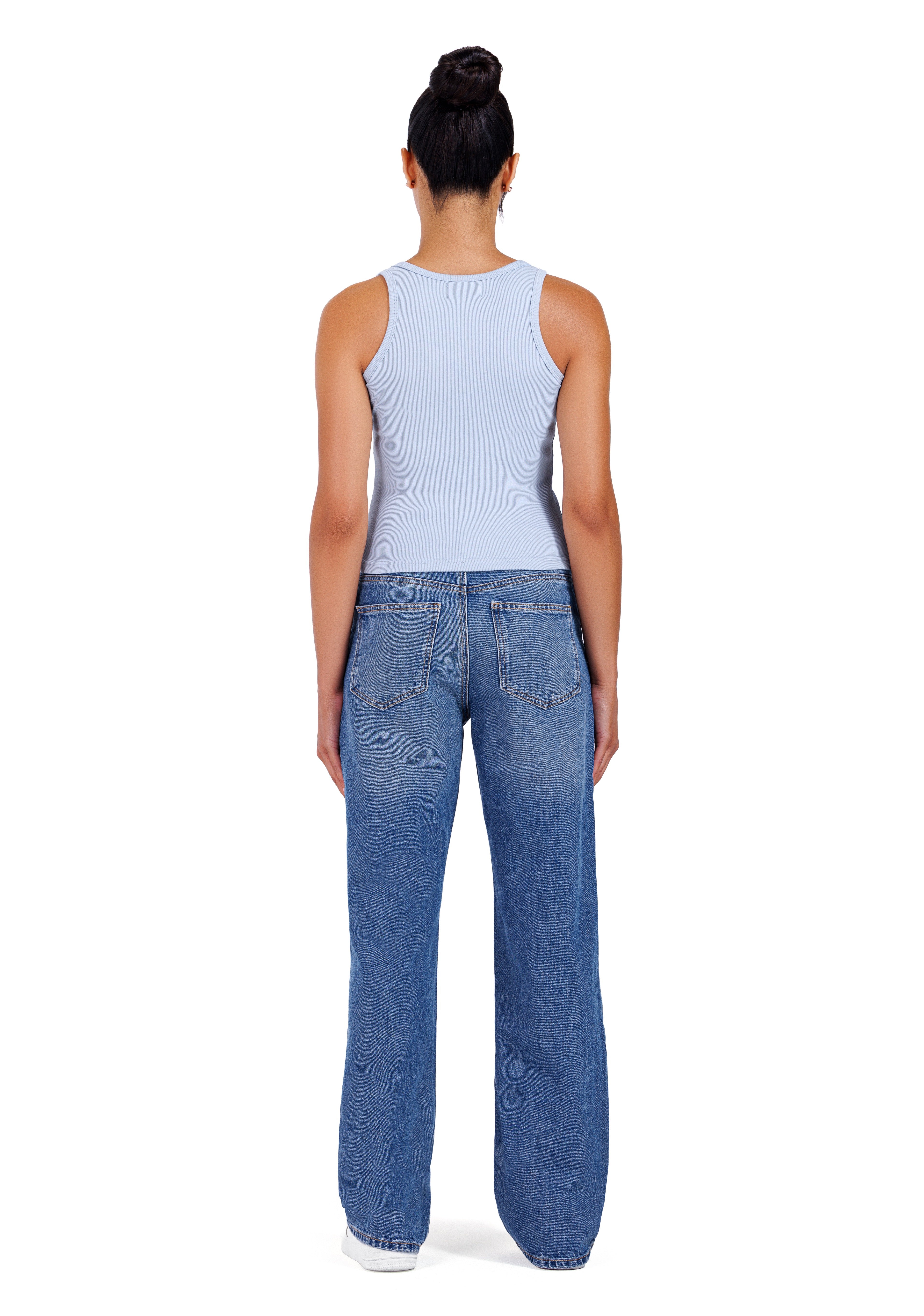 No More Tears Women Blue Tank Top