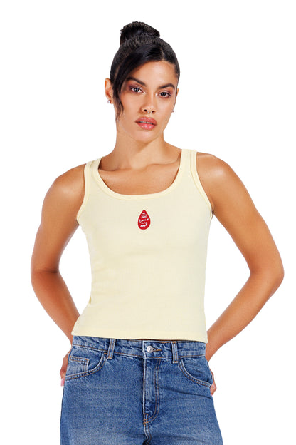 No More Tears Women Yellow Tank Top