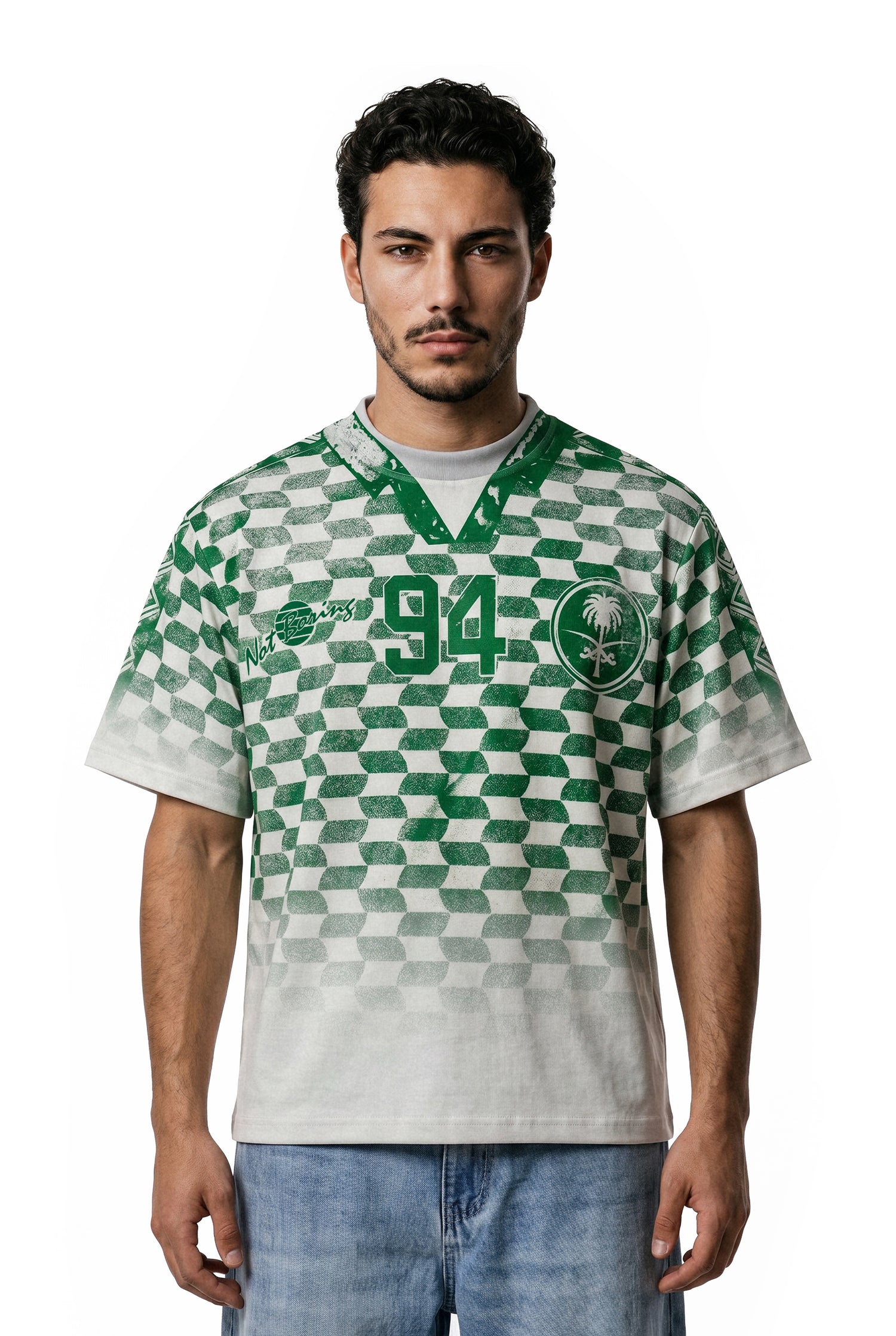 1994 Saudi Jersey Scan Print T-shirt