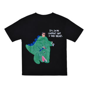 Part-time Dinosaur Black T-shirt