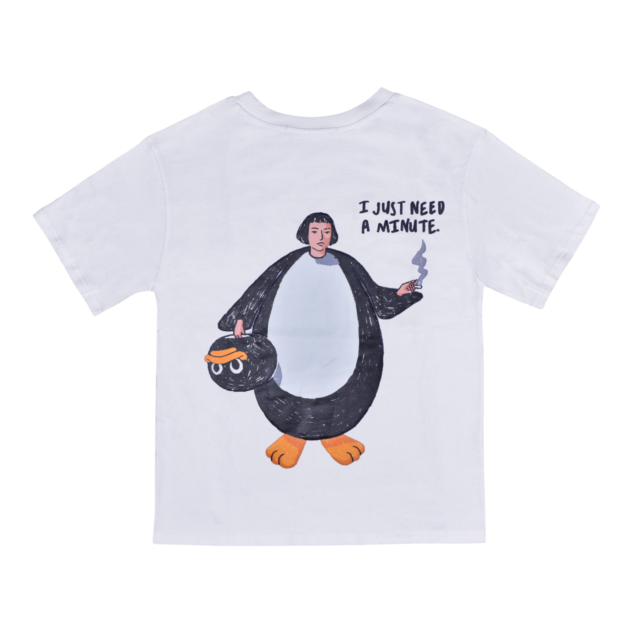 Part-time Penguin White T-shirt