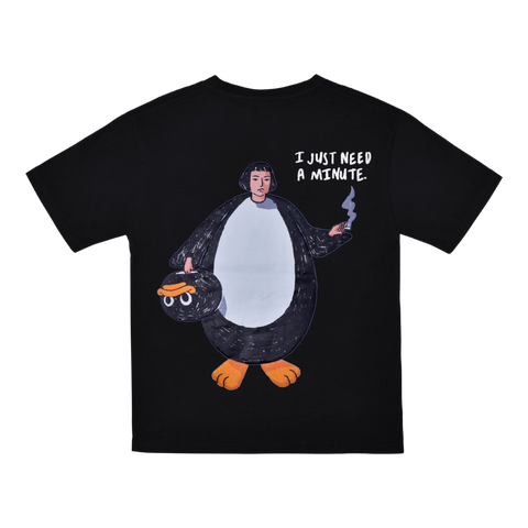 Part-time Penguin Black T-shirt