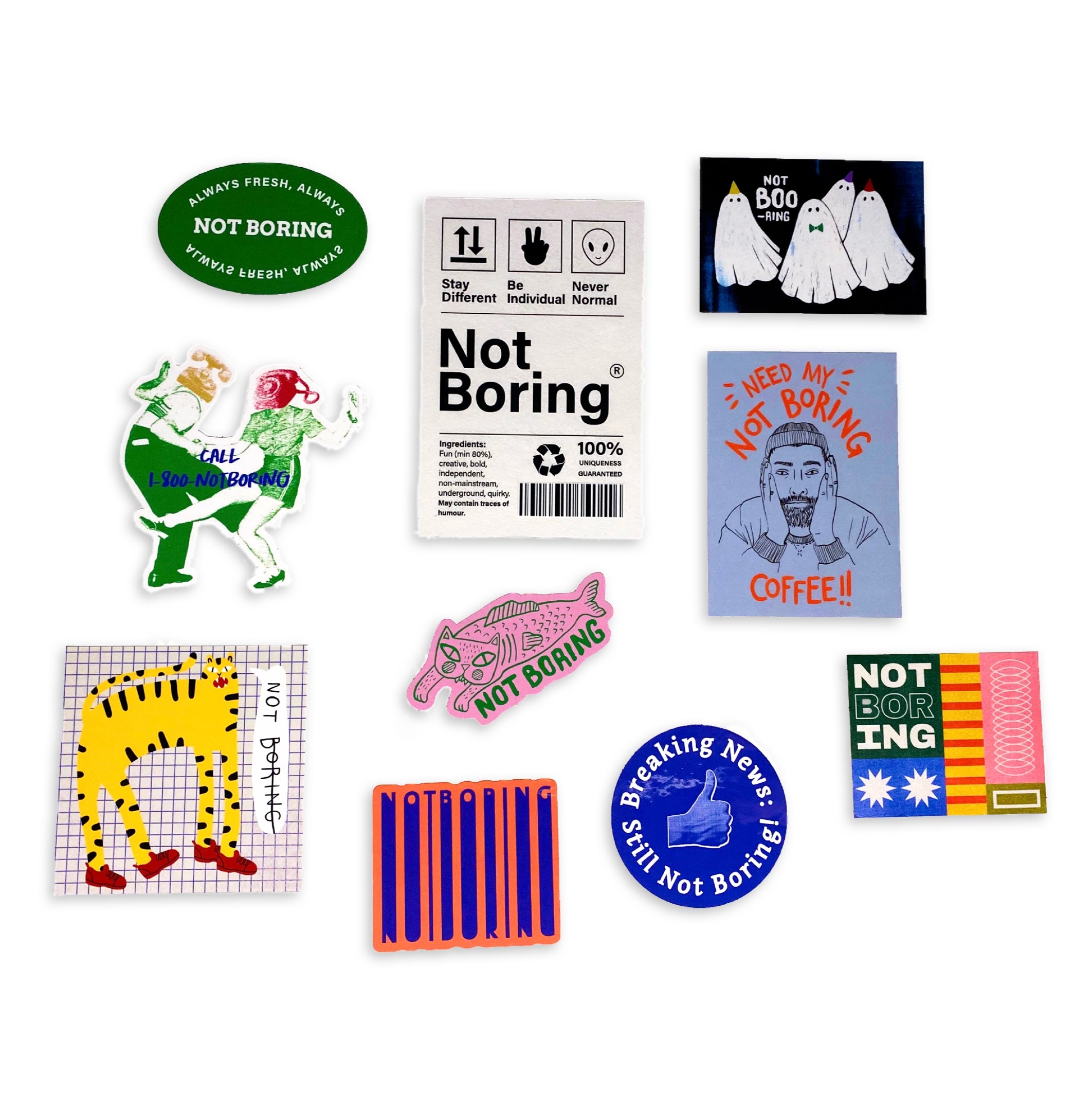 Not Boring Sticker Pack